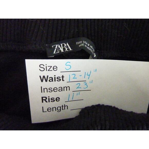 Zara Knit Jogger Pull Up Black Pants Size S - Picture 4 of 4